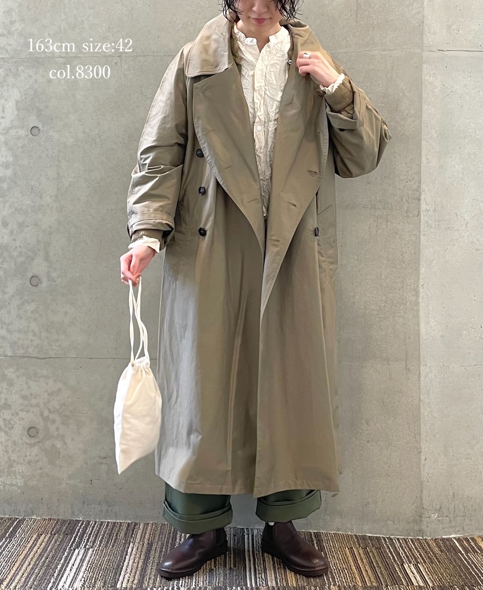 NHT2371KT(コート) COTTON NYLON DOUBLE OVER COAT