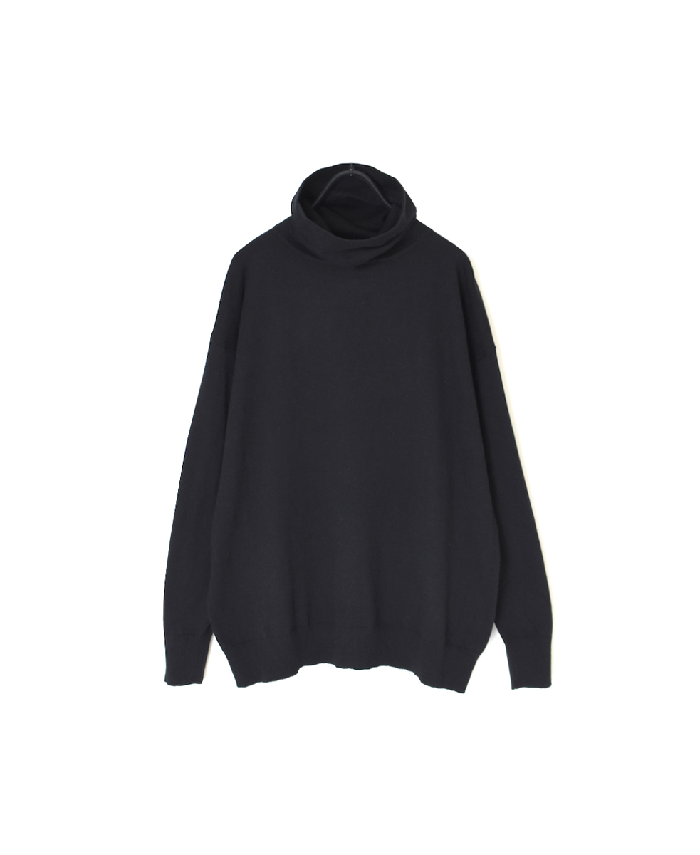 GNSL24541(ニット) 14GG 2PLY COTTON WOOL CASHMERE TURTLE NECK PULLOVER