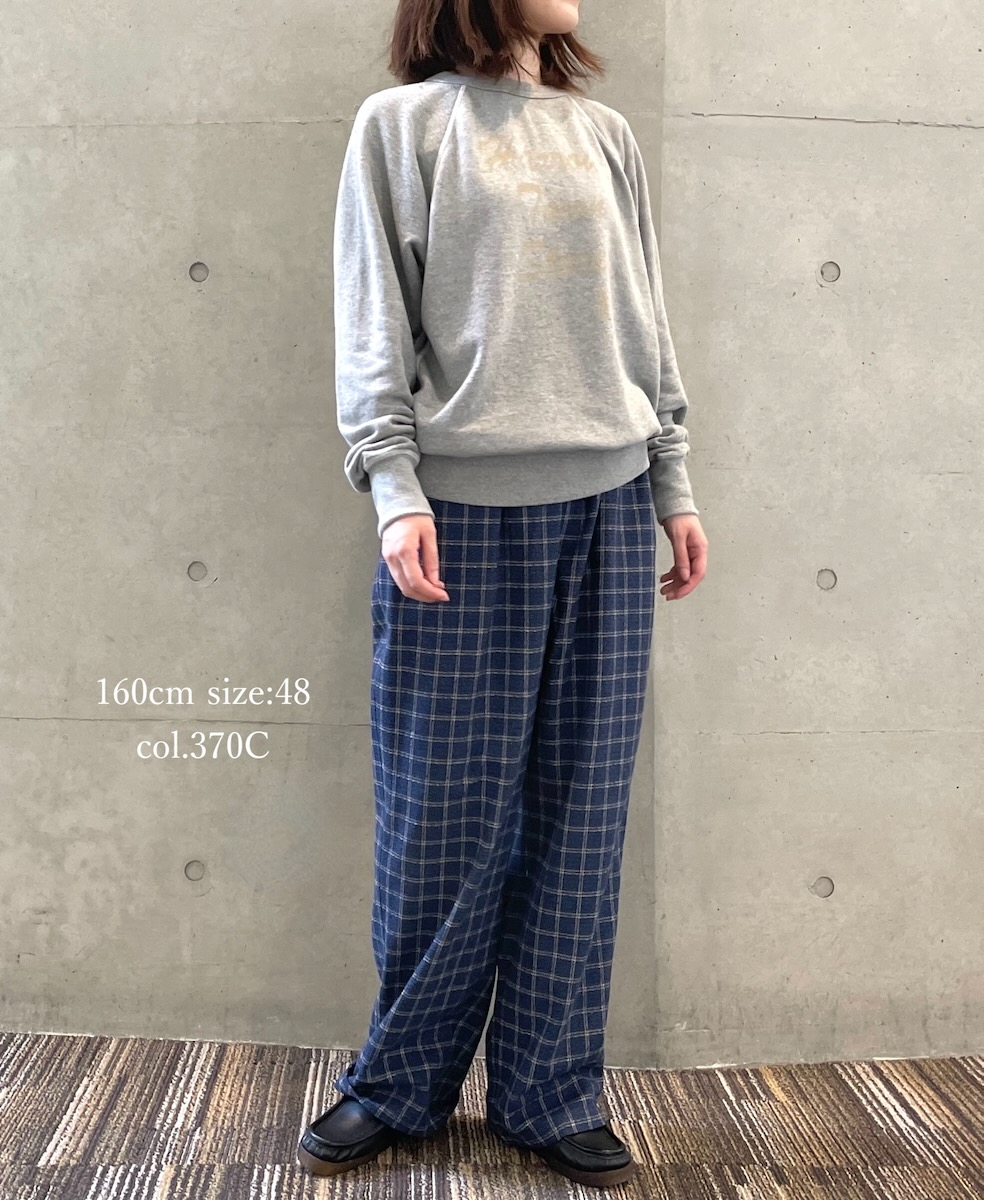 NHT2454WC(パンツ) MIX WOOL CHECK EASY PANTS