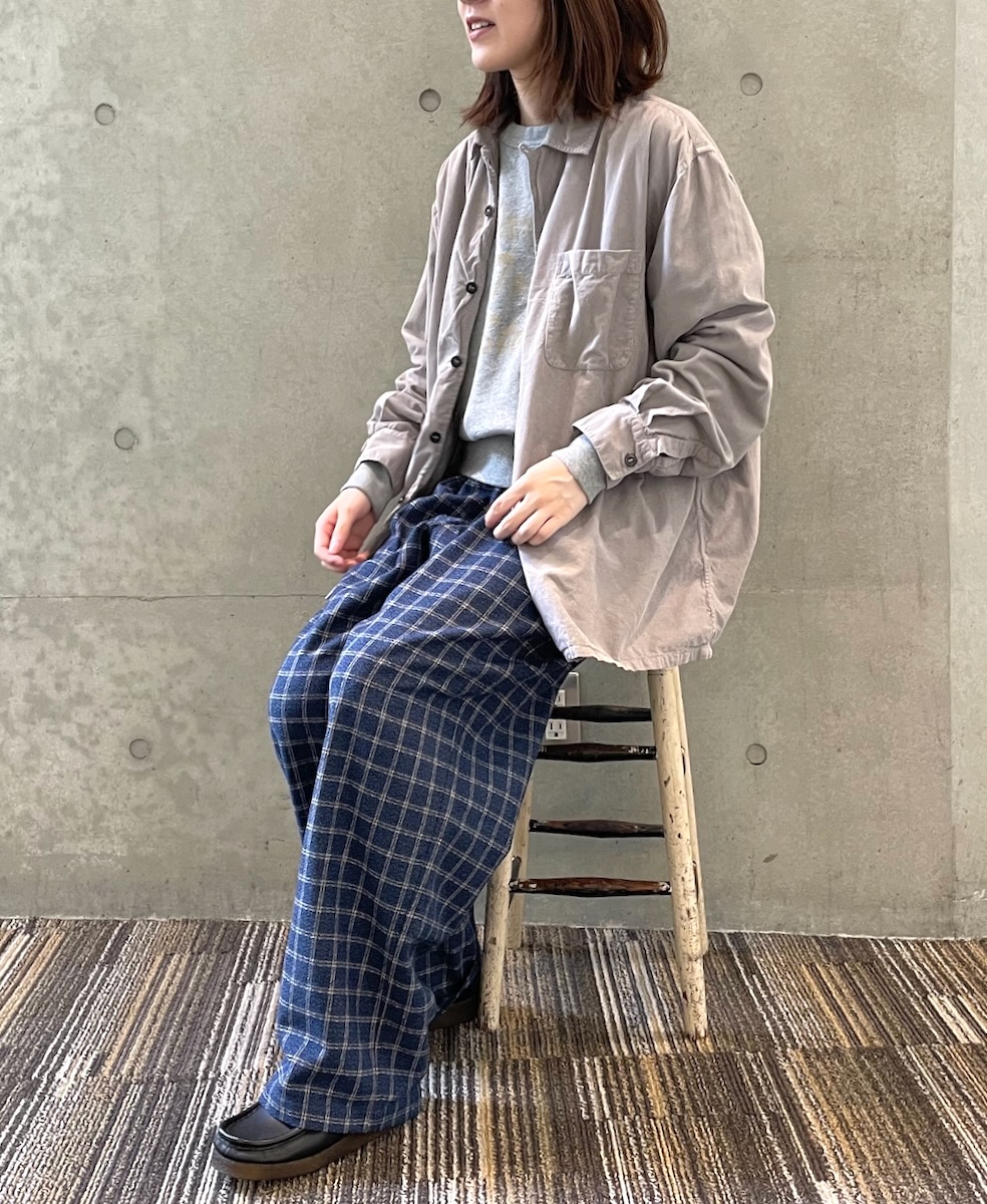 NHT2454WC(パンツ) MIX WOOL CHECK EASY PANTS