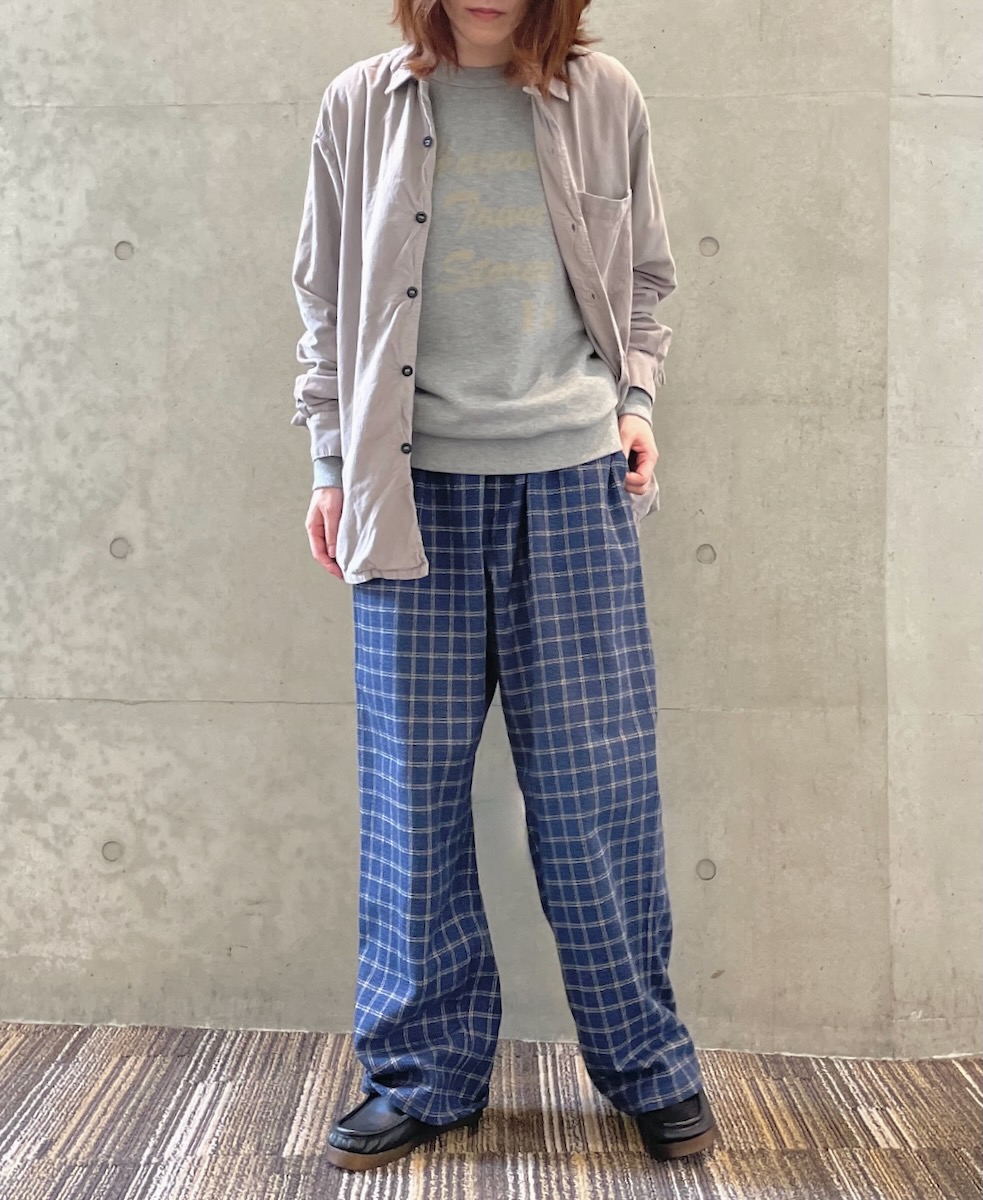 NHT2454WC(パンツ) MIX WOOL CHECK EASY PANTS