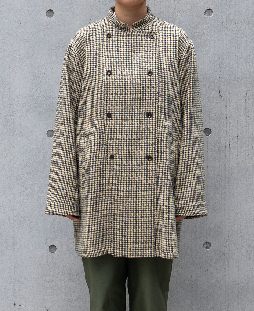 NHT2451WC(ジャケット) MIX WOOL CHECK STAND COLLAR DOUBLE BREAST JACKET