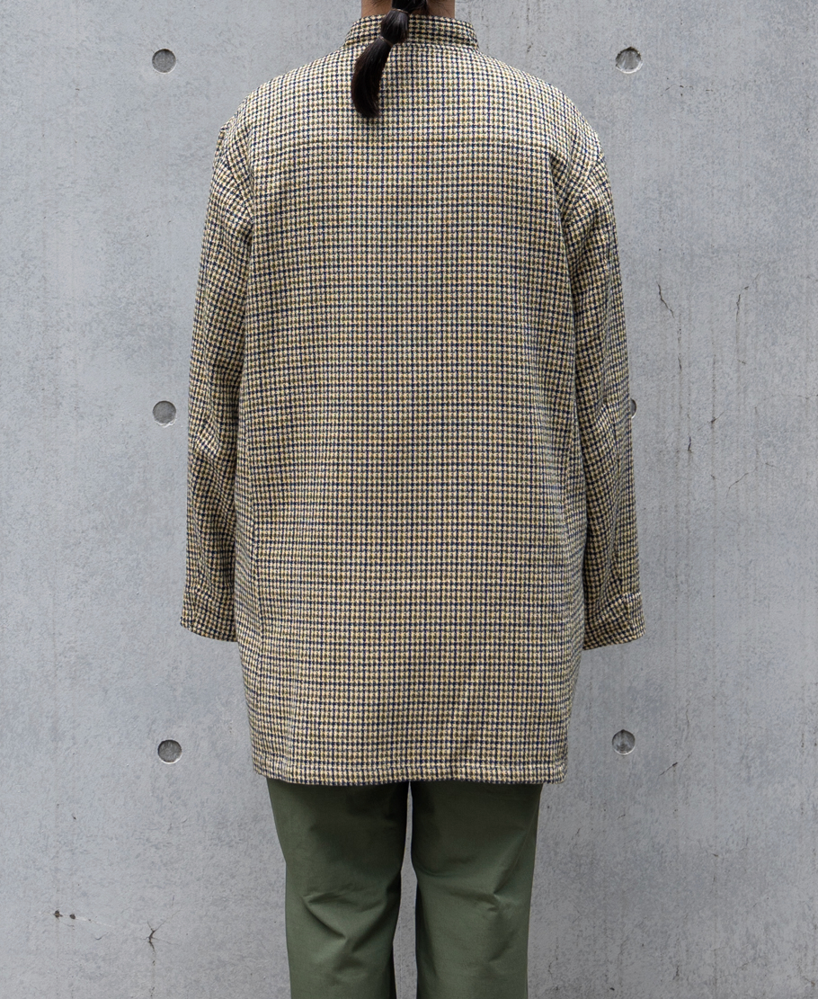 NHT2451WC(ジャケット) MIX WOOL CHECK STAND COLLAR DOUBLE BREAST JACKET