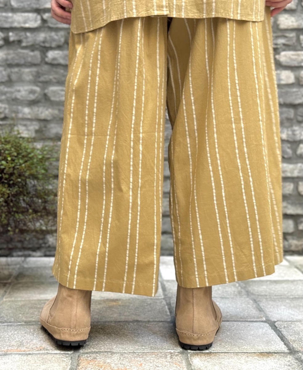 NMDS24624(パンツ) 60s COTTON STRIPE BLOCK PRINT EASY PANTS