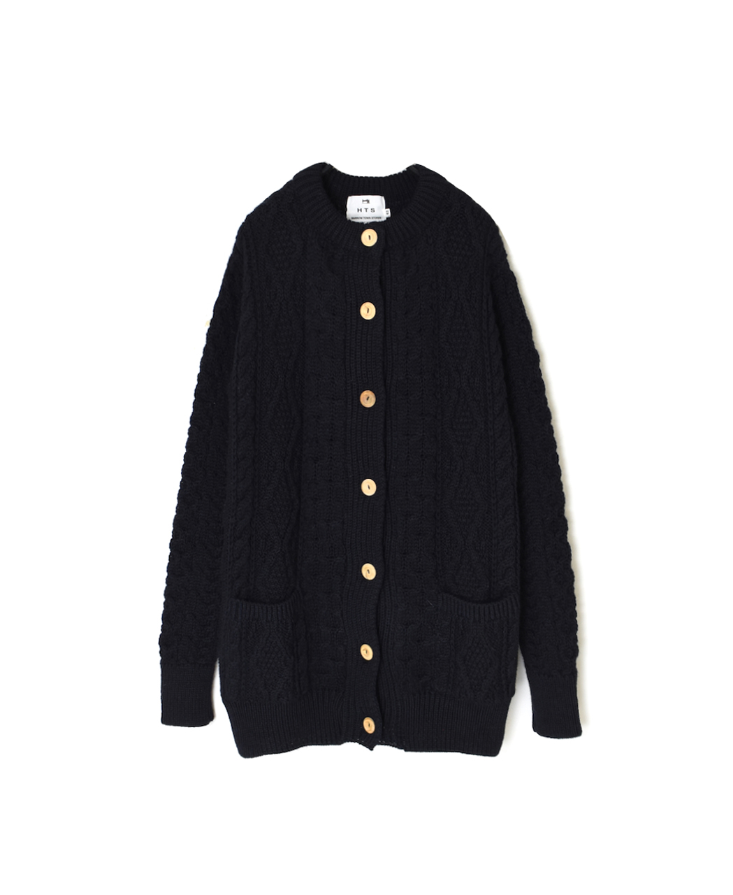 CHT2451W(カーディガン) ARAN CREW-NECK LONG CARDIGAN(WOOD BUTTON)