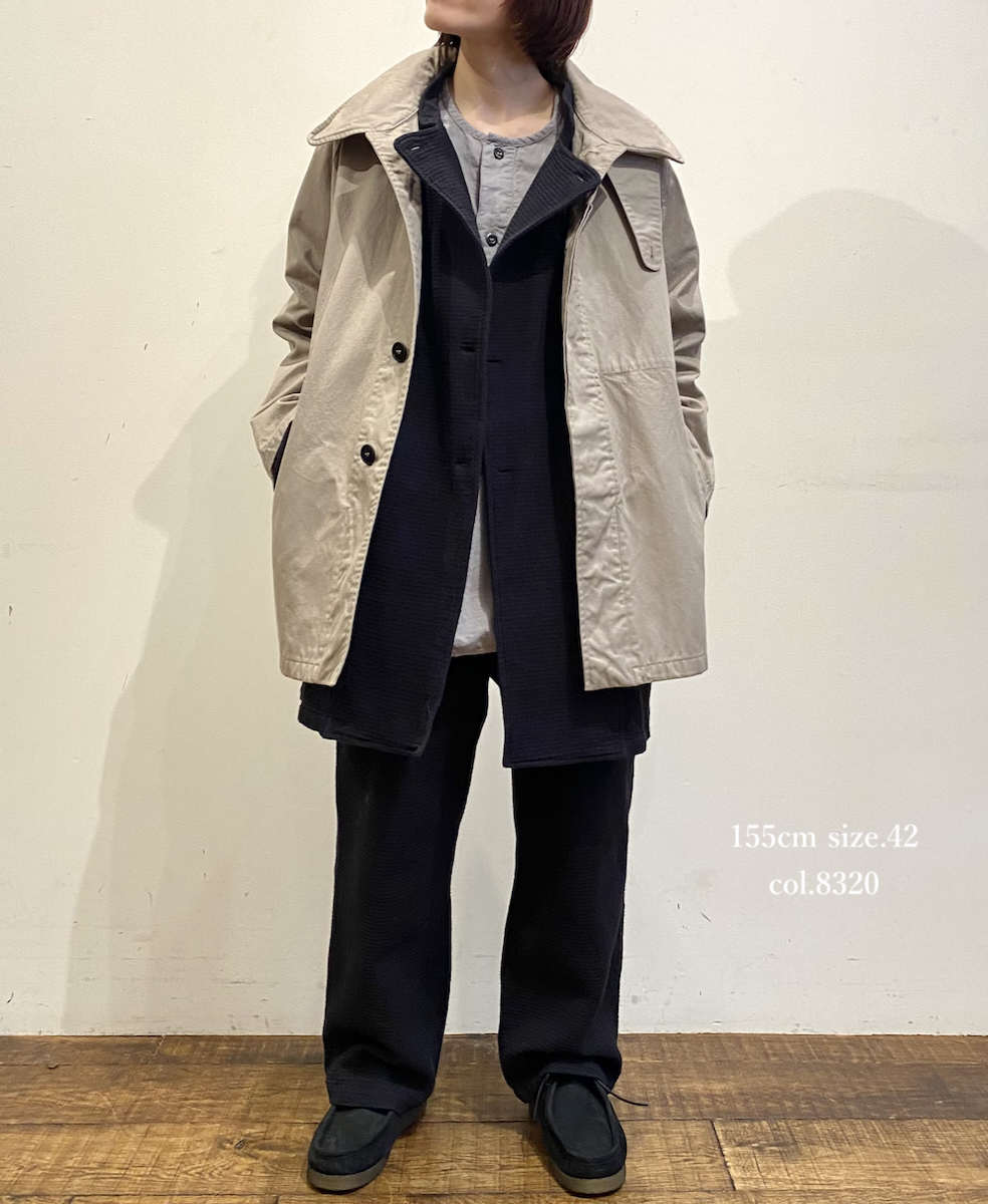 NHT2352DT (コート) HEAVY WEIGHT COTTON TWILL OVERDYE BALMACAAN SHORT COAT