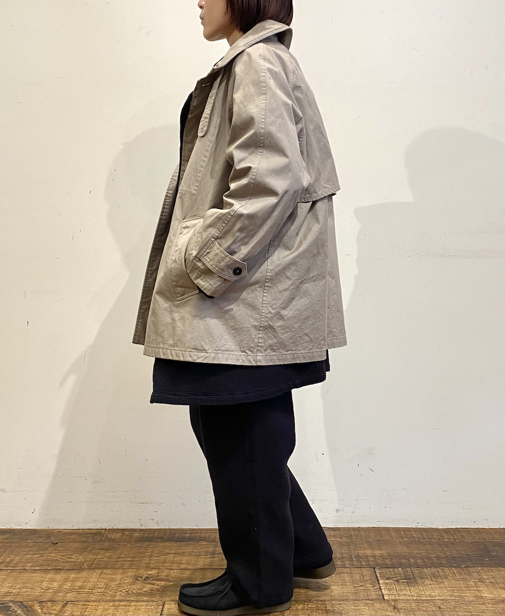 NHT2352DT (コート) HEAVY WEIGHT COTTON TWILL OVERDYE BALMACAAN SHORT COAT