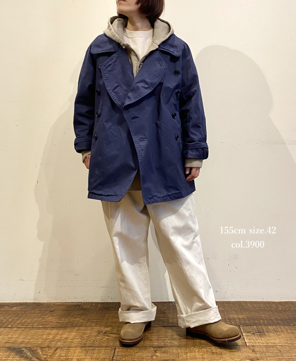 NHT2201DT(コート) HEAVY WEIGHT COTTON TWILL OVERDYE DOUBLE OVER SHORT COART