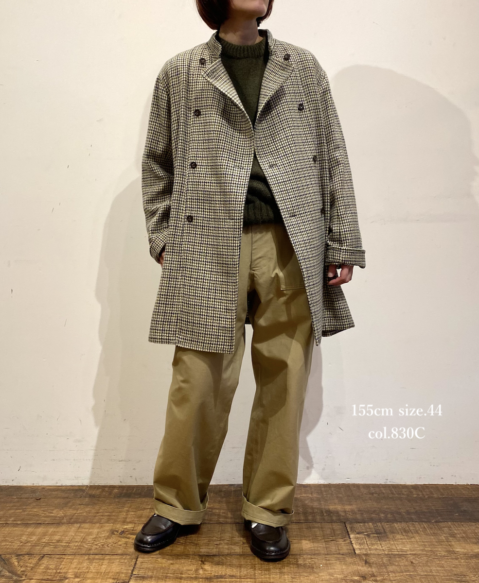 NHT2451WC(ジャケット) MIX WOOL CHECK STAND COLLAR DOUBLE BREAST JACKET