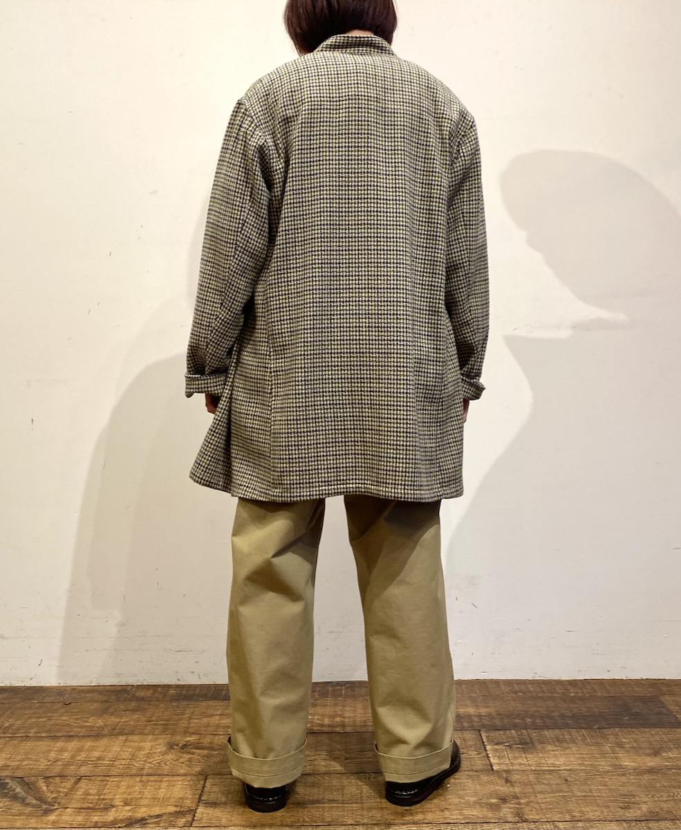 NHT2451WC(ジャケット) MIX WOOL CHECK STAND COLLAR DOUBLE BREAST JACKET