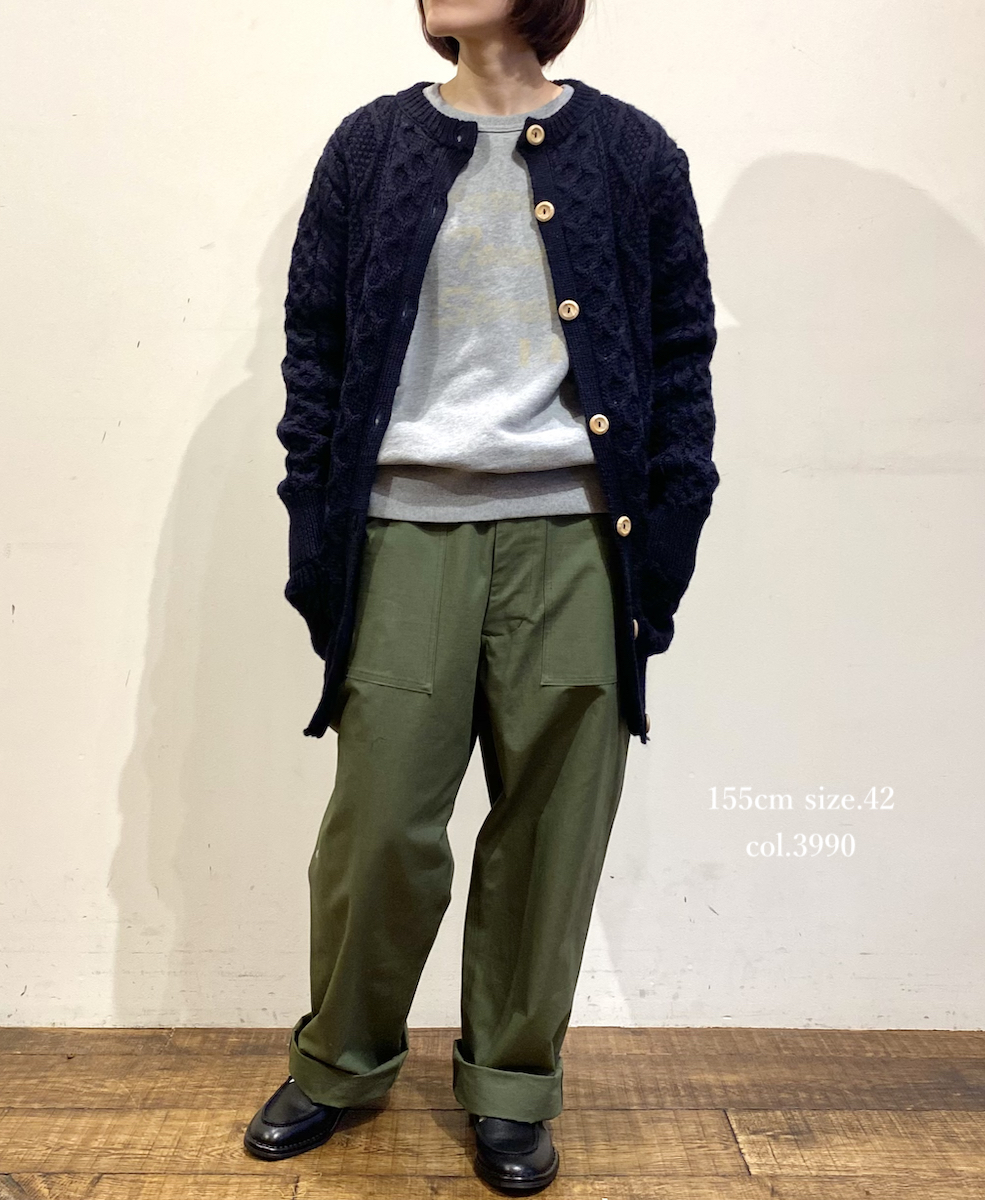 CHT2451W(カーディガン) ARAN CREW-NECK LONG CARDIGAN(WOOD BUTTON)