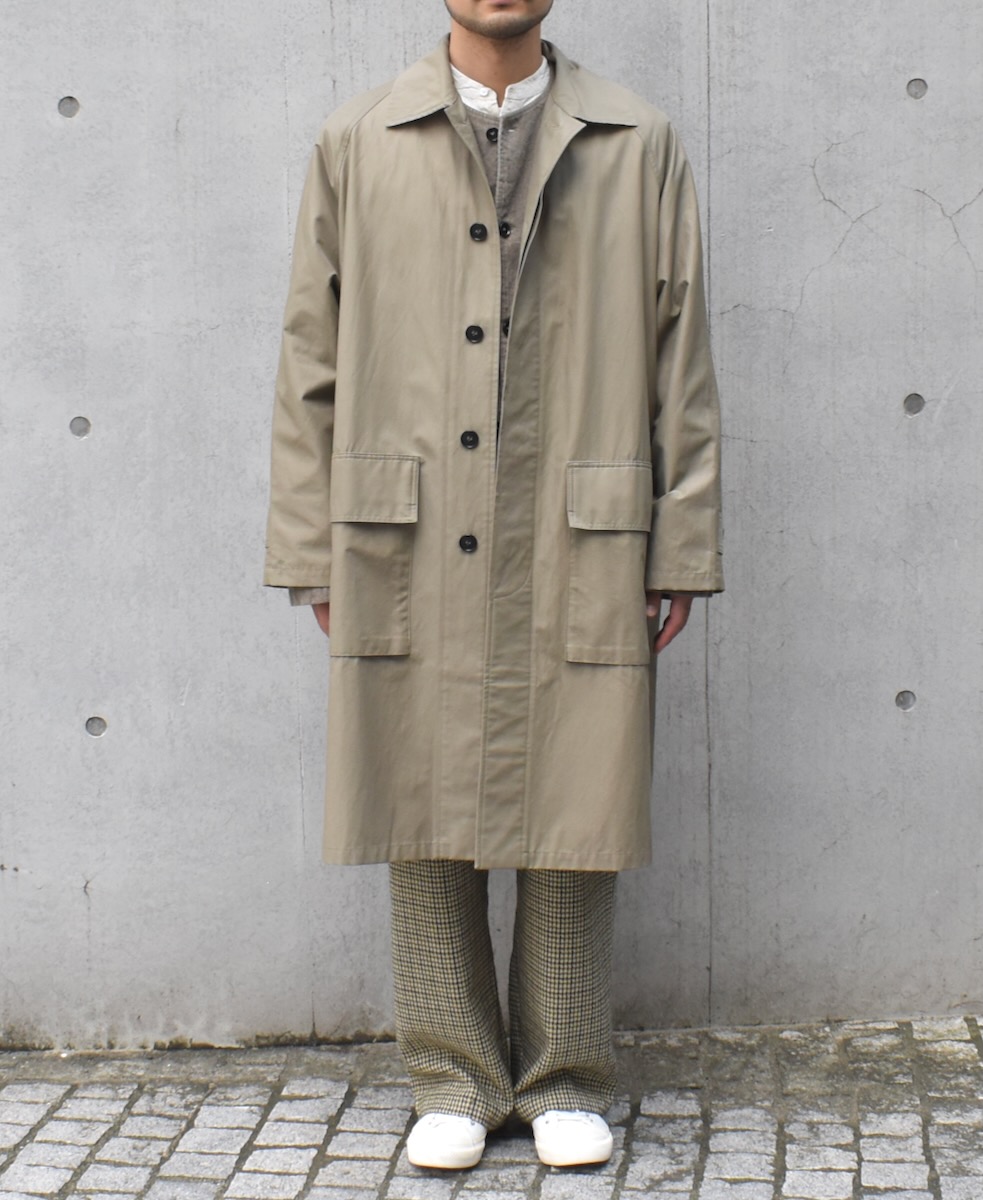 NHT2412KT(コート) COTTON NYLON BALMACAAN COAT WITH GUSSETED POCKET