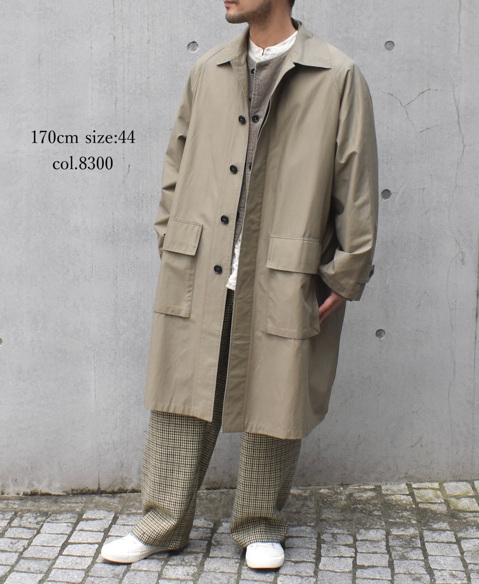 NHT2412KT(コート) COTTON NYLON BALMACAAN COAT WITH GUSSETED POCKET