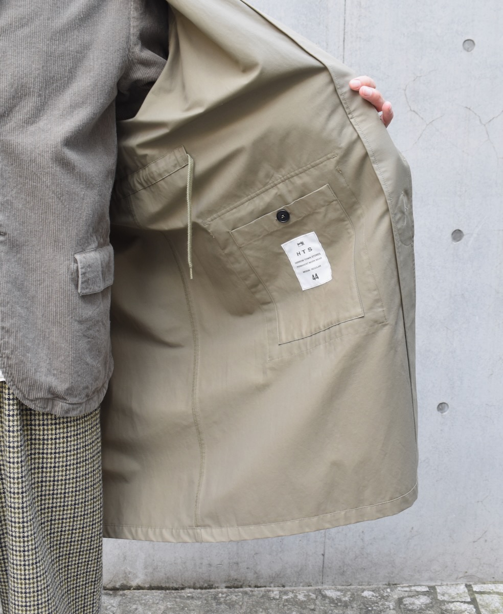 NHT2412KT(コート) COTTON NYLON BALMACAAN COAT WITH GUSSETED POCKET