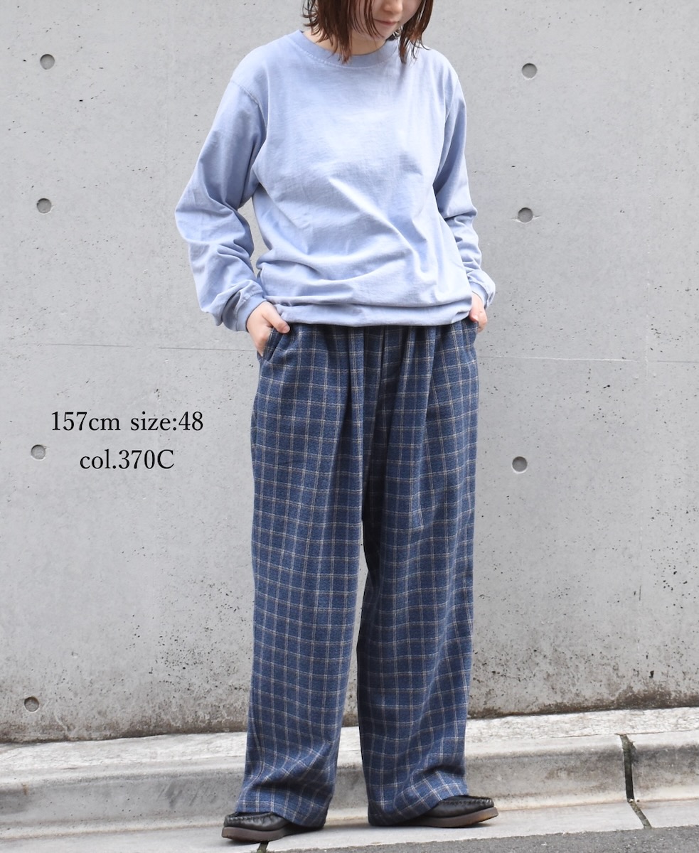 NHT2454WC(パンツ) MIX WOOL CHECK EASY PANTS