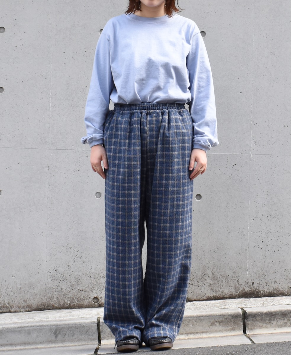 NHT2454WC(パンツ) MIX WOOL CHECK EASY PANTS