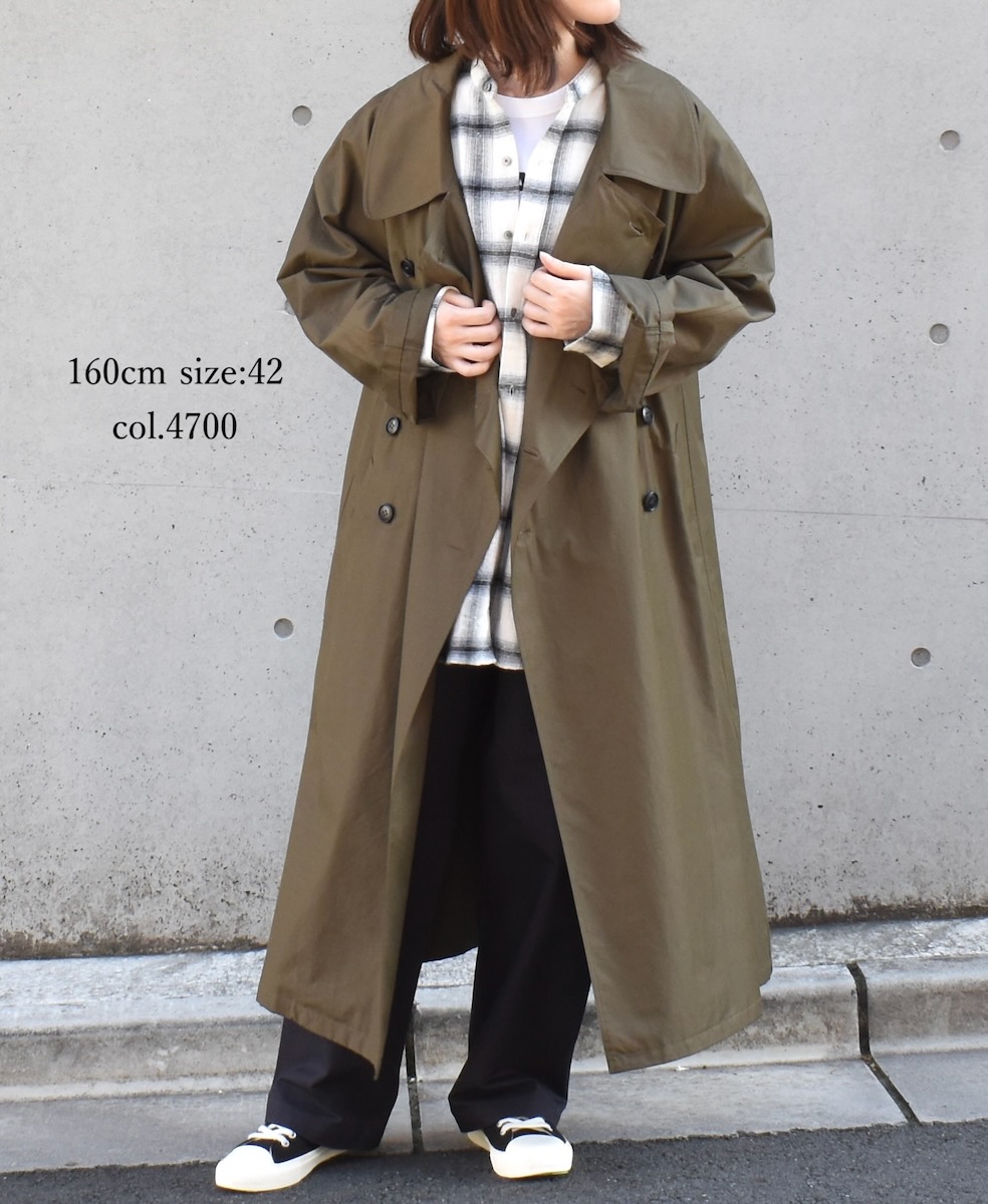 NHT2371KT(コート) COTTON NYLON DOUBLE OVER COAT