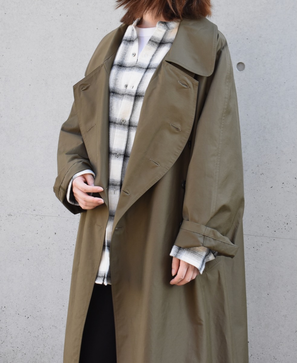 NHT2371KT(コート) COTTON NYLON DOUBLE OVER COAT