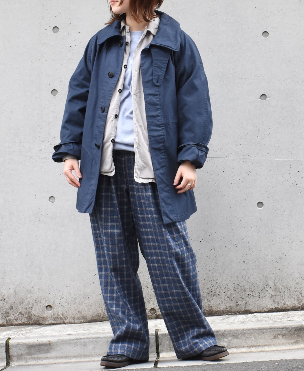 NHT2454WC(パンツ) MIX WOOL CHECK EASY PANTS