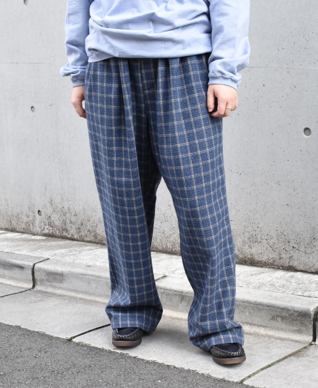 NHT2454WC(パンツ) MIX WOOL CHECK EASY PANTS