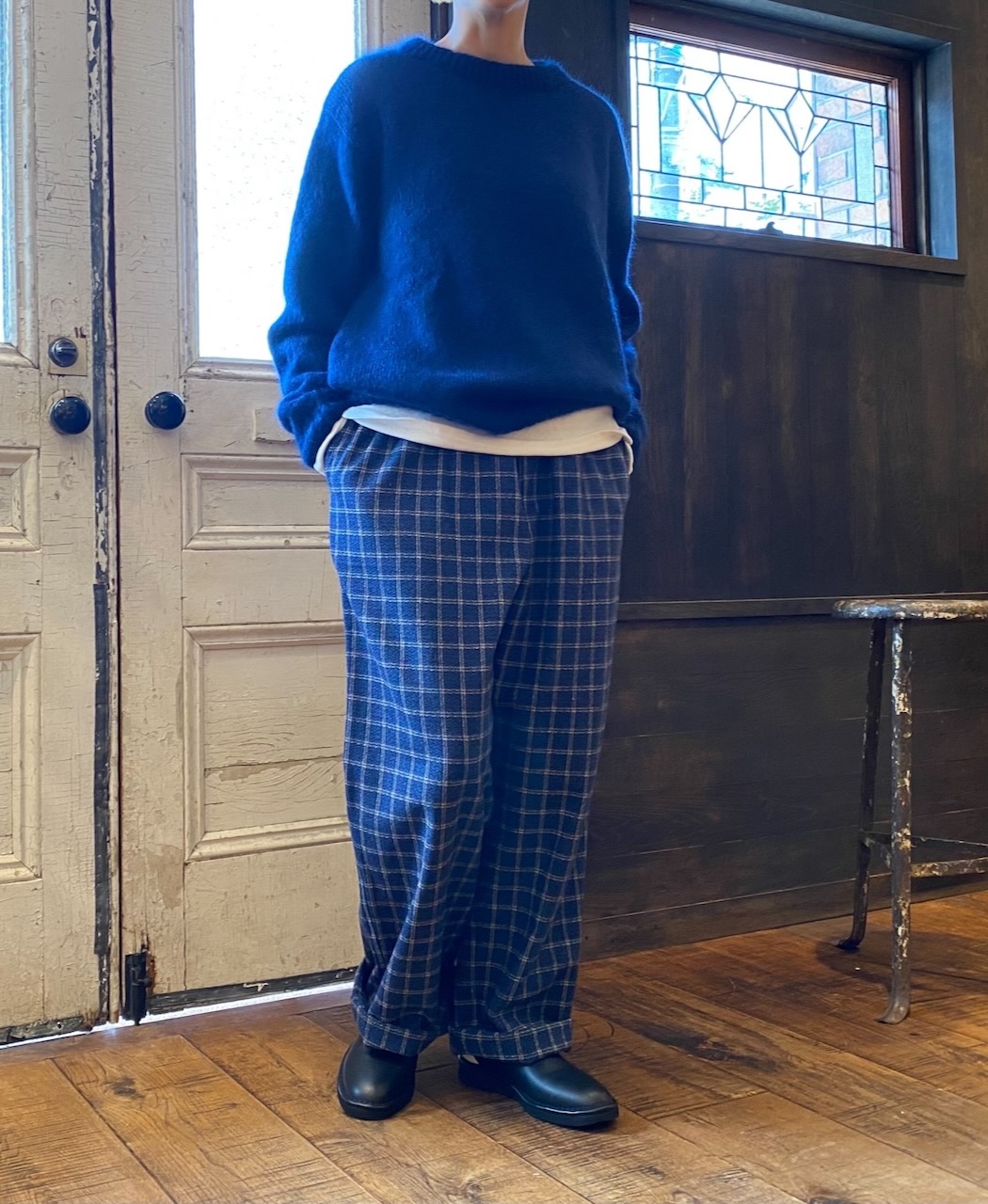 NHT2454WC(パンツ) MIX WOOL CHECK EASY PANTS