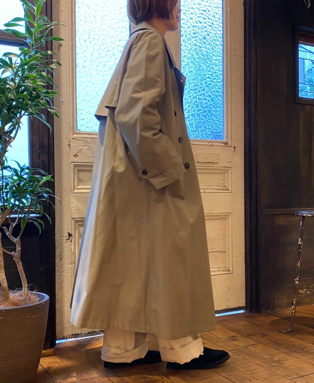 NHT2371KT(コート) COTTON NYLON DOUBLE OVER COAT