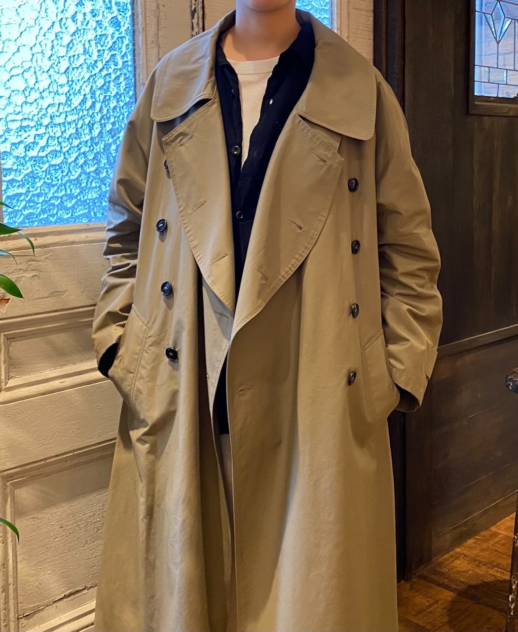 NHT2371KT(コート) COTTON NYLON DOUBLE OVER COAT