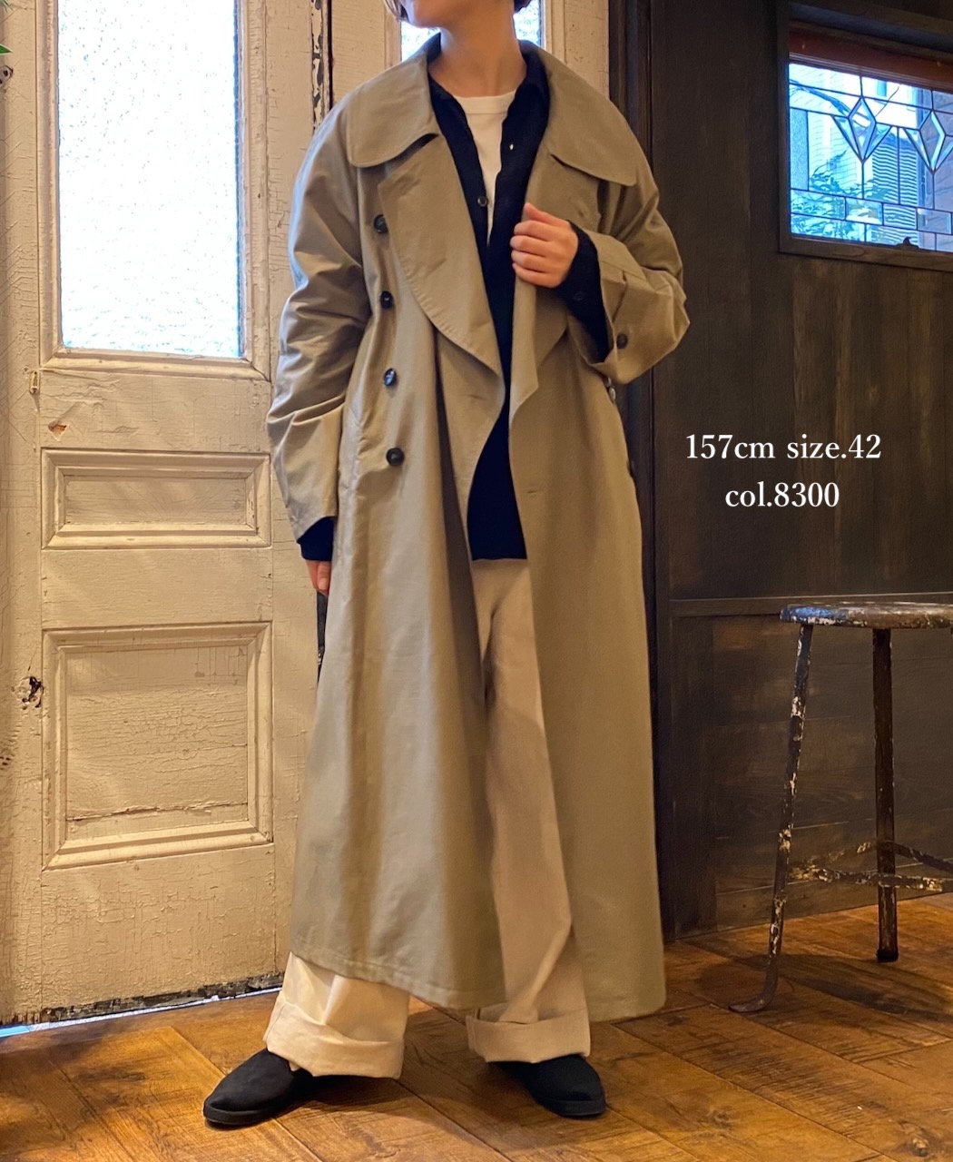 NHT2371KT(コート) COTTON NYLON DOUBLE OVER COAT