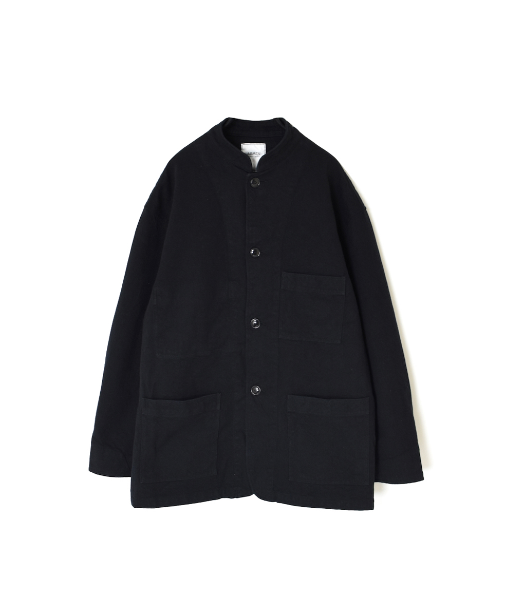 ISNAM2451(ジャケット) COTTON WOOL TWILL BANDED COLLAR JACKET