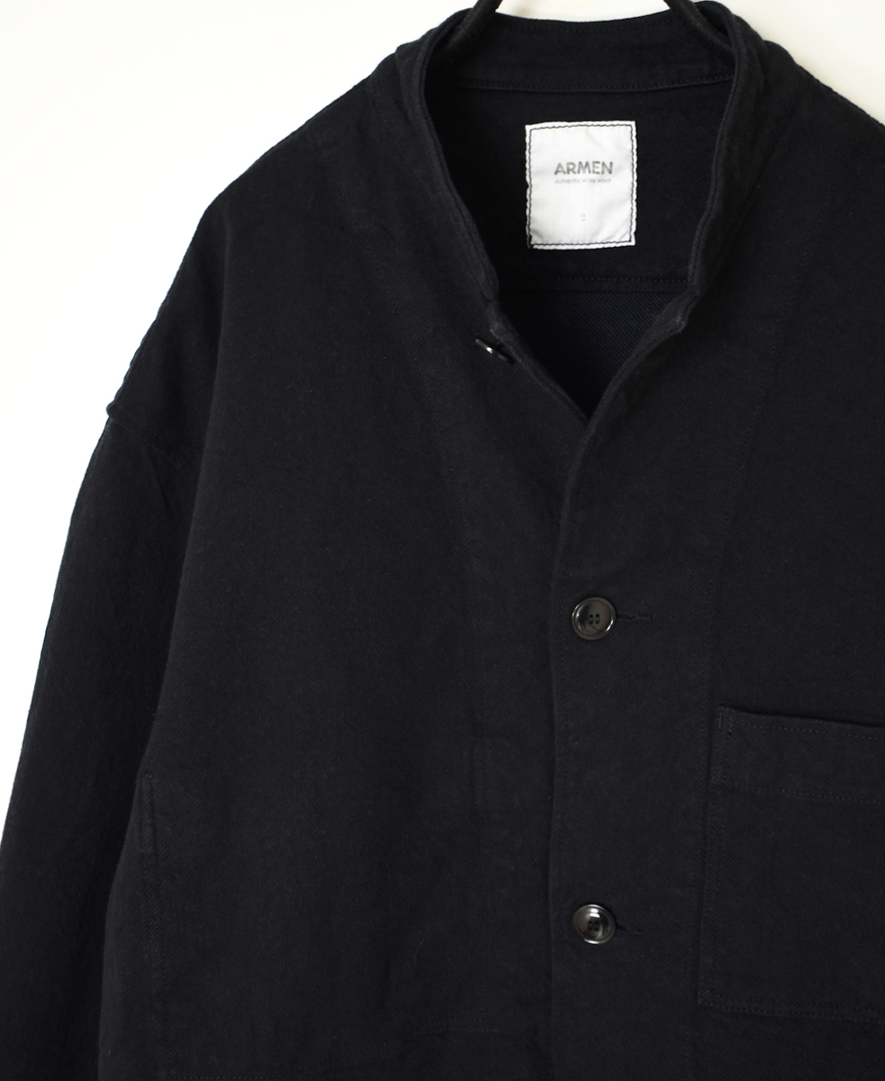 ISNAM2451(ジャケット) COTTON WOOL TWILL BANDED COLLAR JACKET