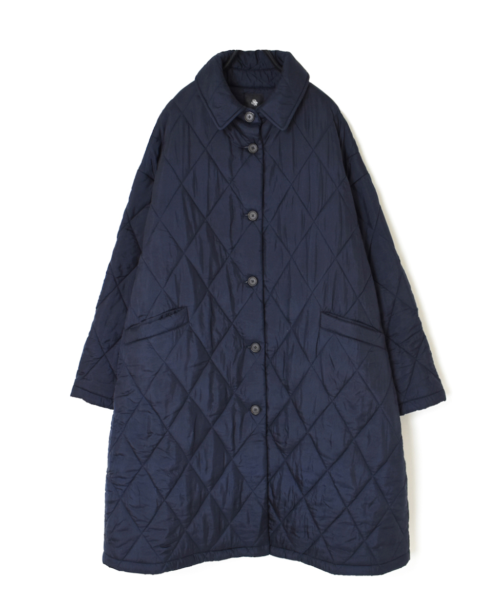 NMDS24511(コート) PADDED SILK PLAIN REGULAR COLLAR OVERCOAT