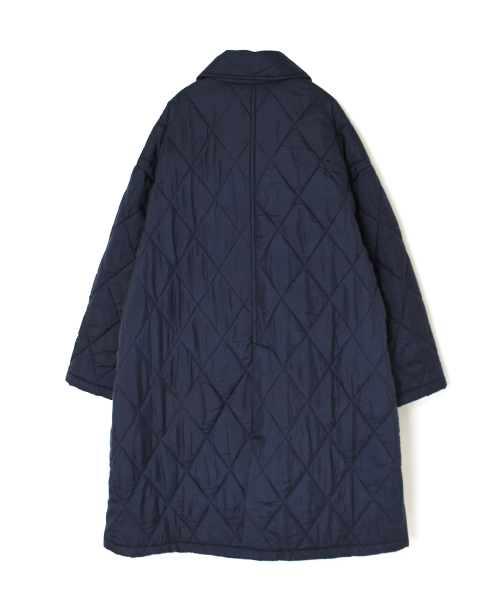 NMDS24511(コート) PADDED SILK PLAIN REGULAR COLLAR OVERCOAT