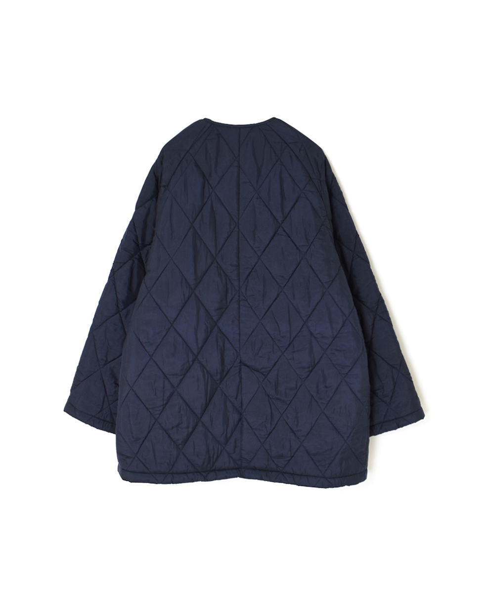 NMDS24512(コート) PADDED SILK PLAIN FRONT BUTTON HALF COAT