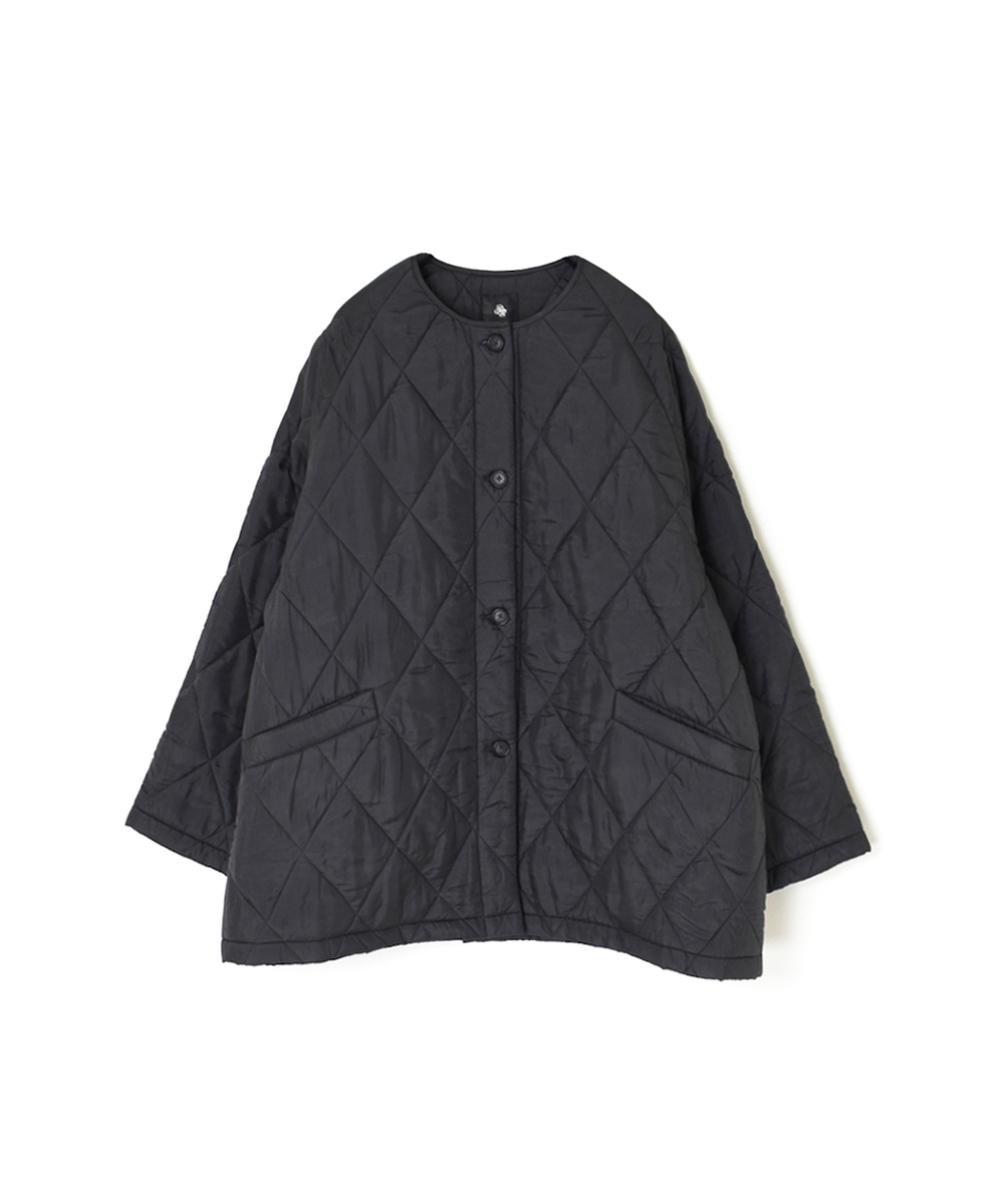 NMDS24512(コート) PADDED SILK PLAIN FRONT BUTTON HALF COAT