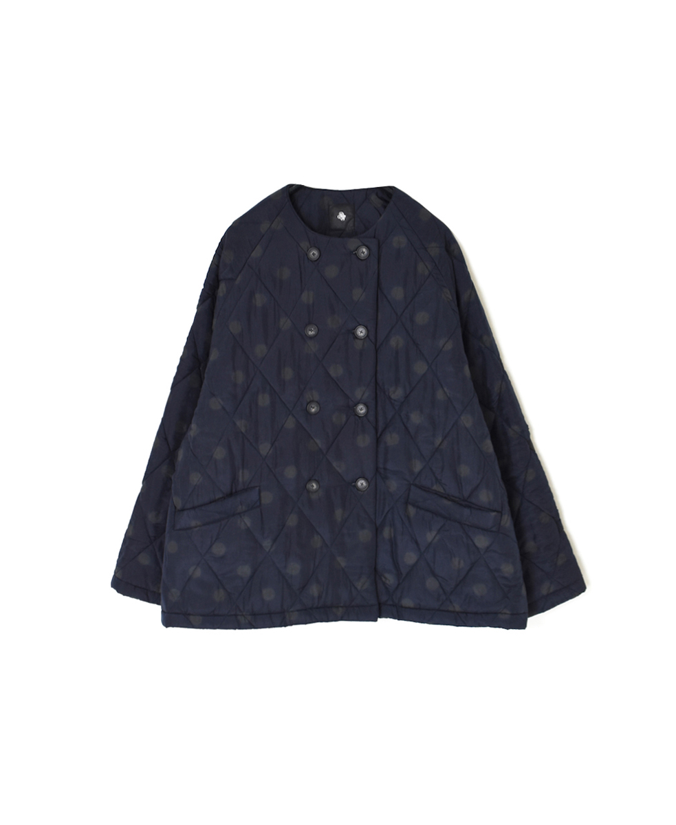 NMDS23542P (ジャケット) PADDED SILK PRINT NO COLLAR DOUBLE JACKET