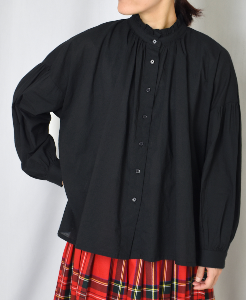 NSL24551(シャツ) 60s CAMBRIC PLAIN FRILL COLLAR SHIRT