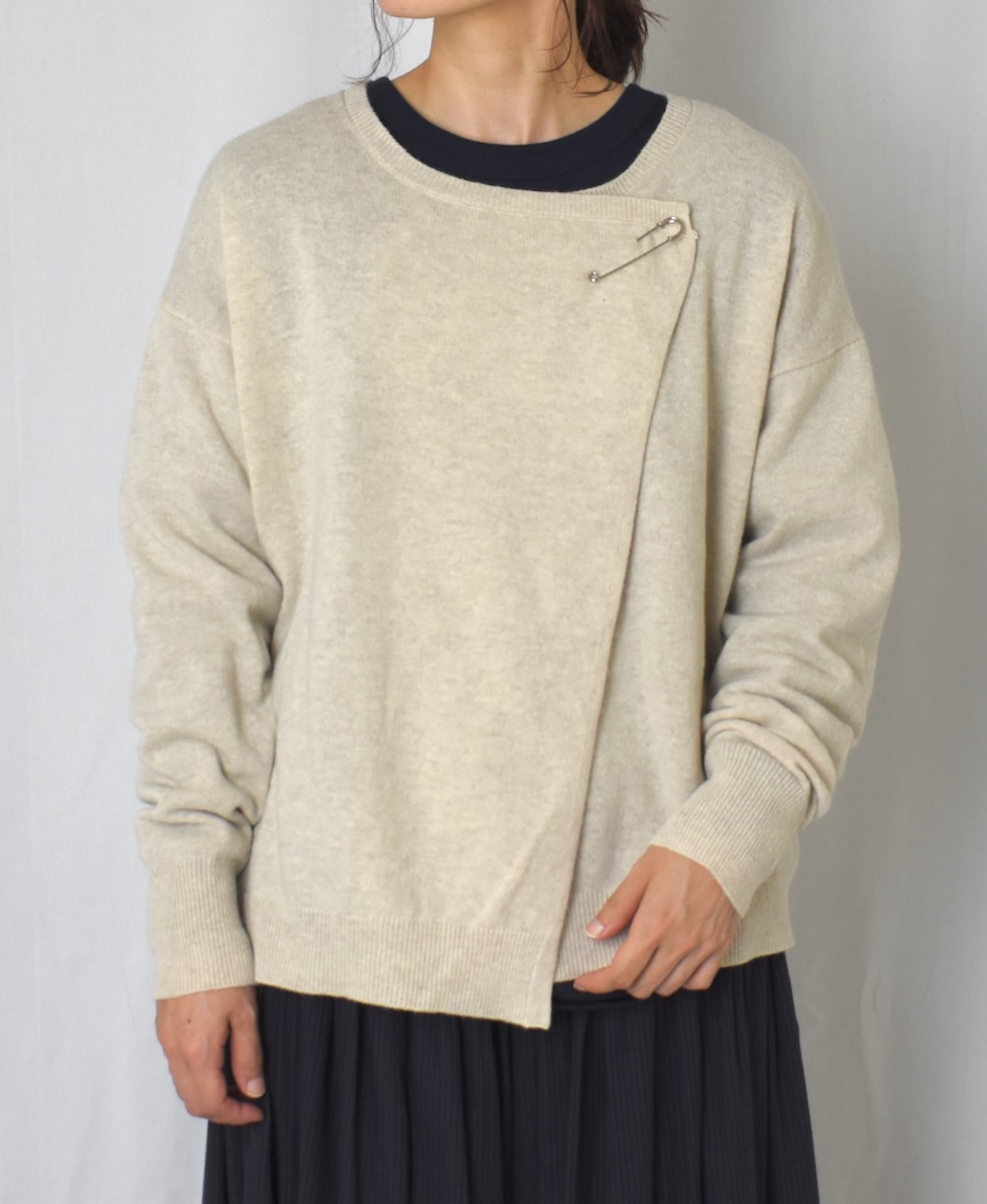 GNSL23821(カーディガン) 12GG 1PLY PLAIN STITCH WOOL/NYLON CARDIGAN