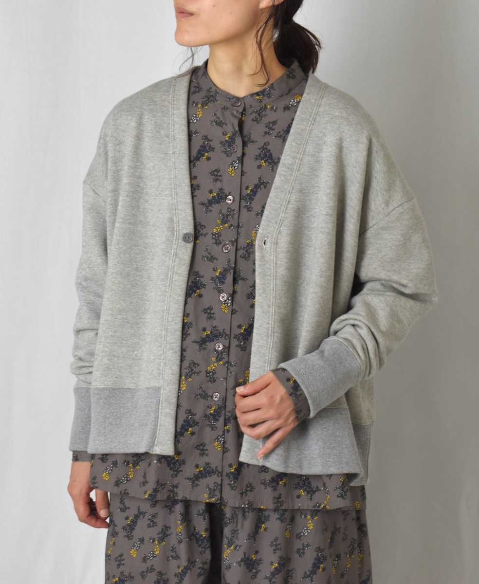 GNSL24553(カーディガン) FRENCH TERRY V-NECK 1BUTTON CARDIGAN