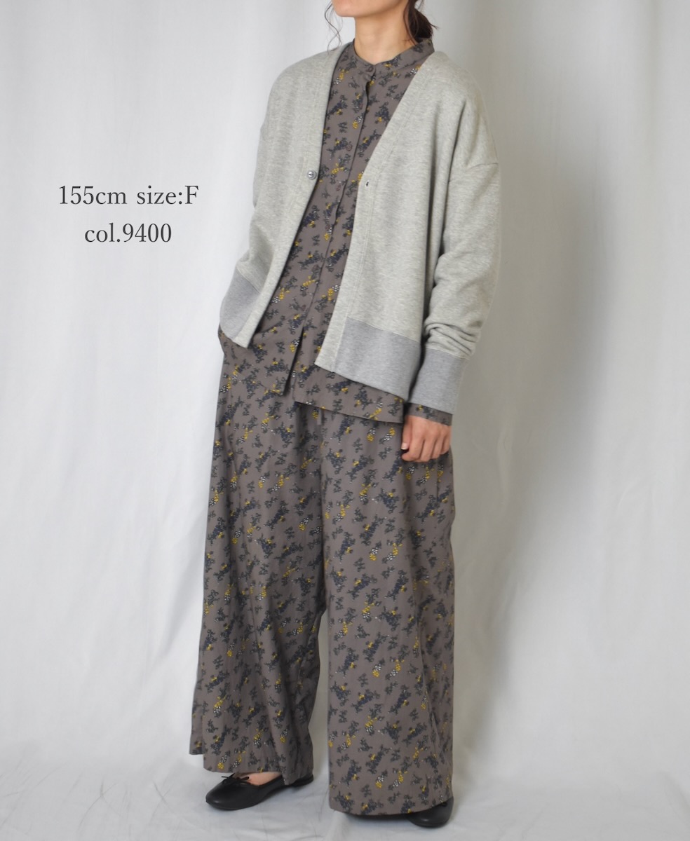 GNSL24553(カーディガン) FRENCH TERRY V-NECK 1BUTTON CARDIGAN