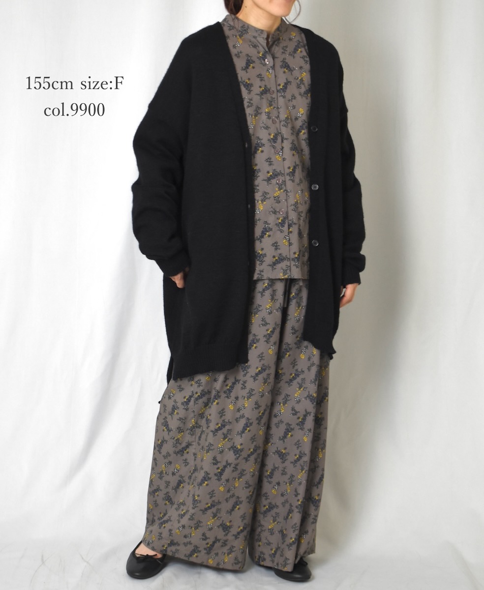 GNSL24523(ニット) 7GG 1PLY SHETLAND WOOL/LINEN V-NECK CARDIGAN