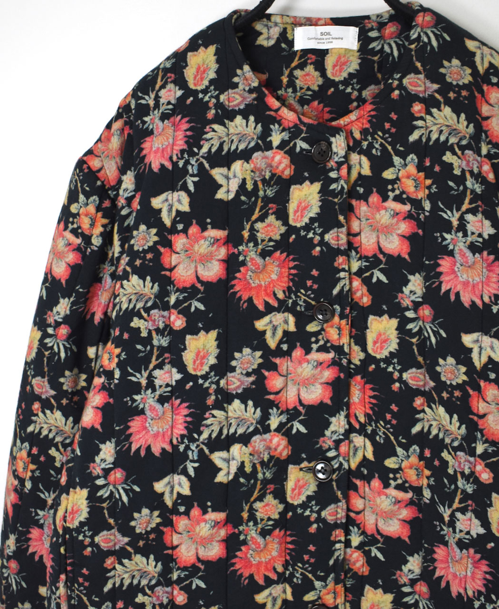 INSL24731(ジャケット) 60s CAMBRIC FLOWER PRINT NO COLLAR JACKET