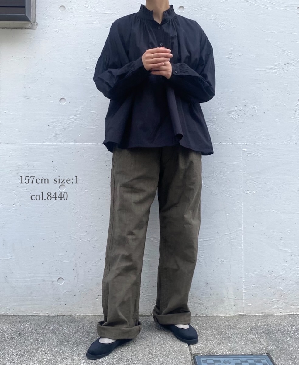 NAM1203HR(パンツ) HEAVY COTTON HERRINGBONE ONE-TUCK PANTS