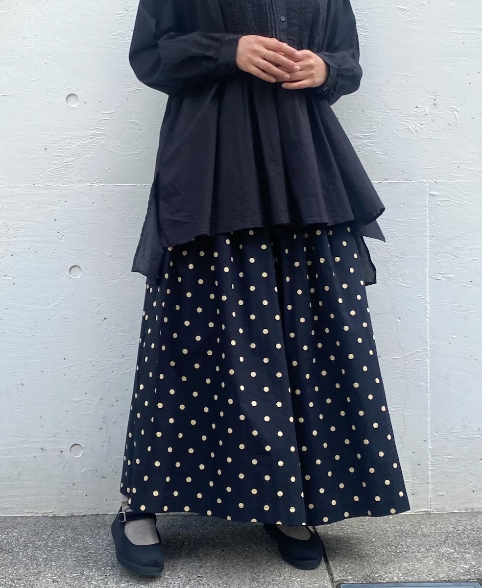 NSL24513(キュロット) 40s POPLIN DOT PRINT CULOTTES