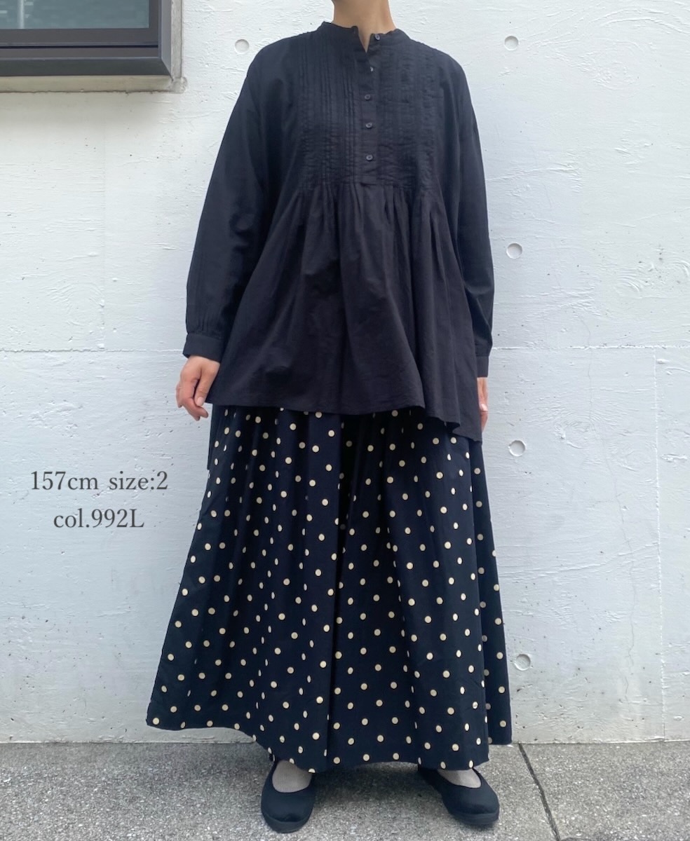 NSL24513(キュロット) 40s POPLIN DOT PRINT CULOTTES