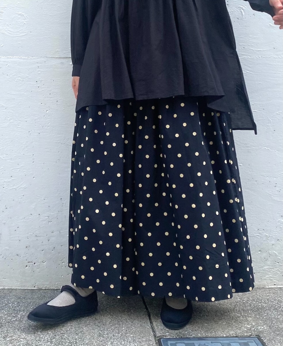 NSL24513(キュロット) 40s POPLIN DOT PRINT CULOTTES