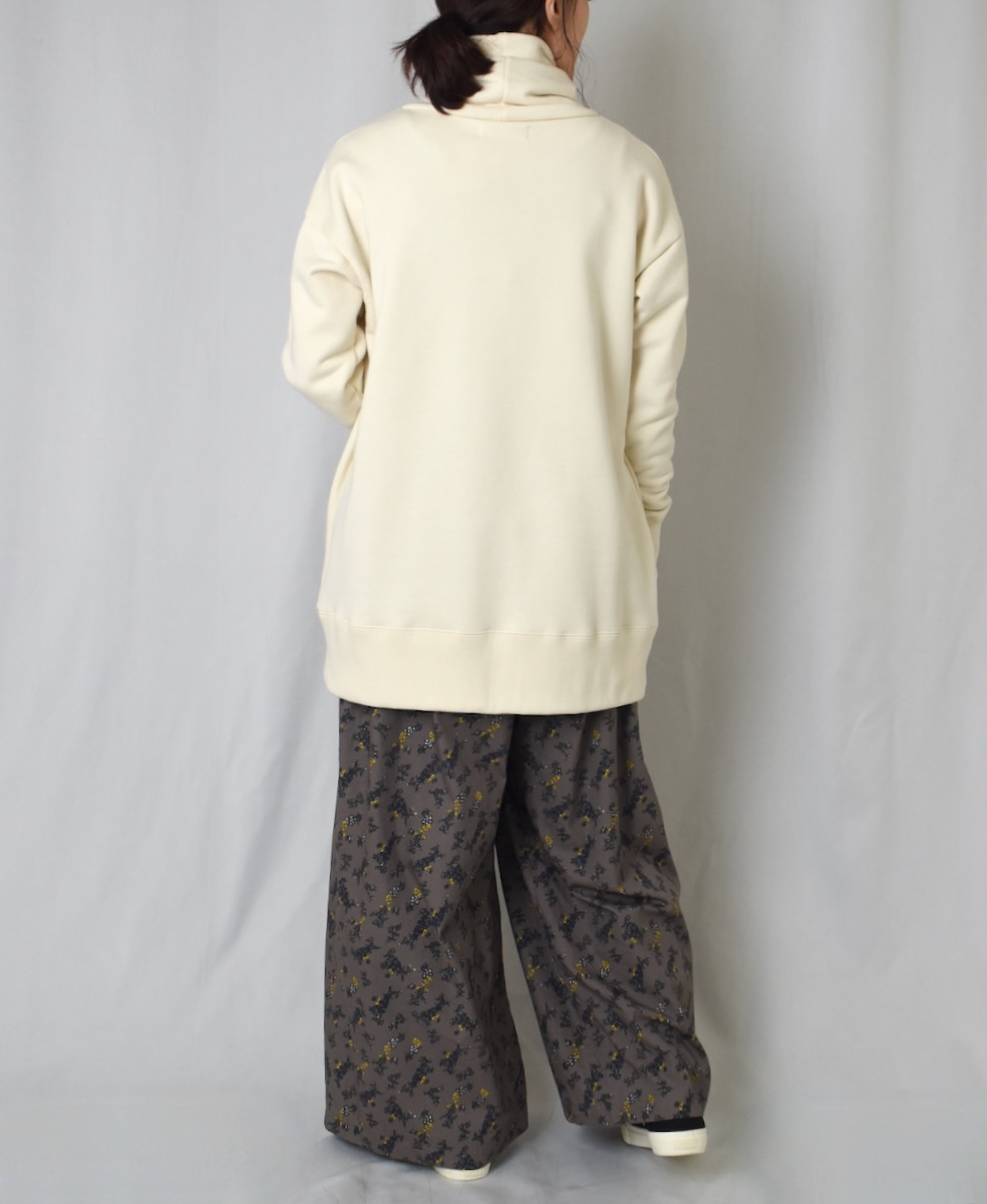 NSL24545(パンツ) 40s POPLIN FLOWER PRINT WIDE EASY PANTS