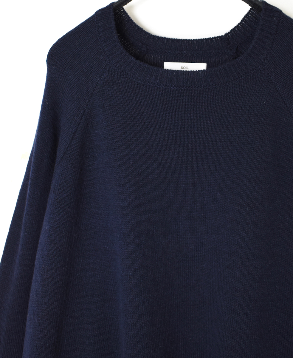 GNSL24511(ニット) 7GG 1PLY WOOL/POLYESTER DOLMAN SLEEVE CREW-NECK PULLOVER