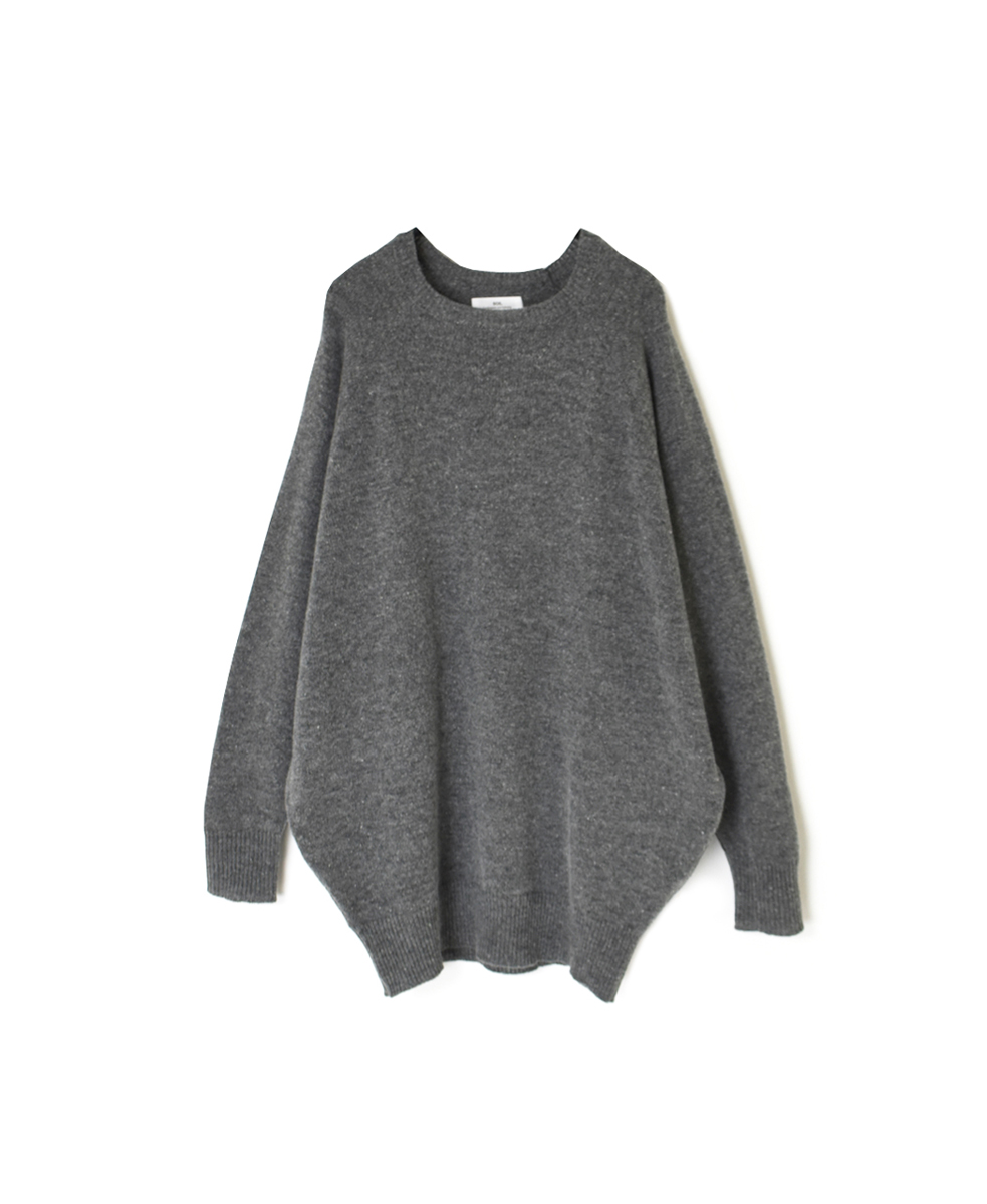 GNSL24511(ニット) 7GG 1PLY WOOL/POLYESTER DOLMAN SLEEVE CREW-NECK PULLOVER