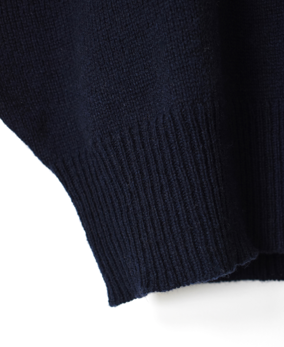 GNSL24512(ニット) 7GG 1PLY WOOL/POLYESTER DOLMAN SLEEVE TURTLE-NECK PULLOVER