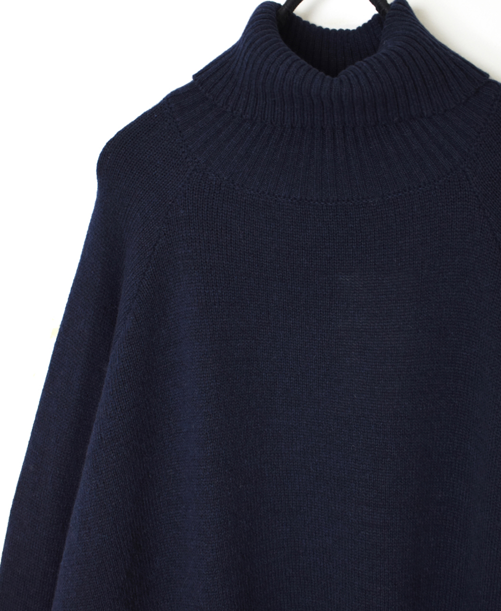 GNSL24512(ニット) 7GG 1PLY WOOL/POLYESTER DOLMAN SLEEVE TURTLE-NECK PULLOVER